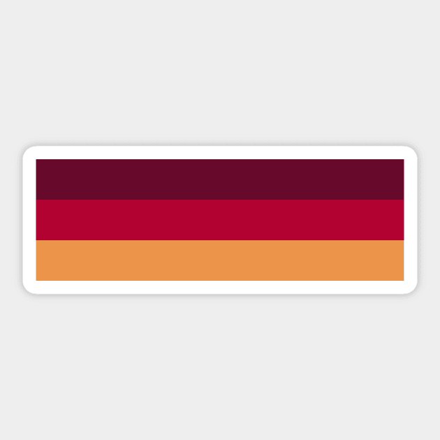 Roma Retro 1980 Maroon Red Gold Bars Sticker by Culture-Factory